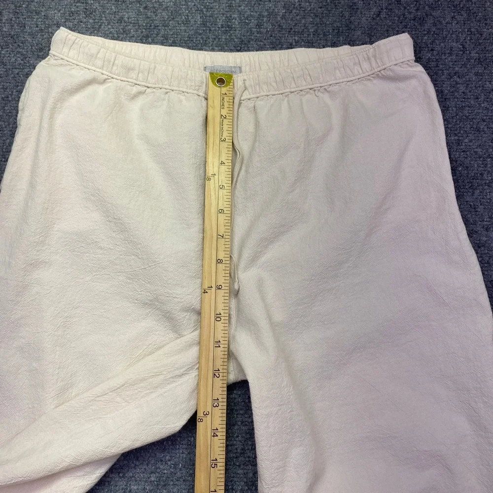 Outerknown Mens Organic Cotton Textured Drawstring Pants Cream Size S Tropical